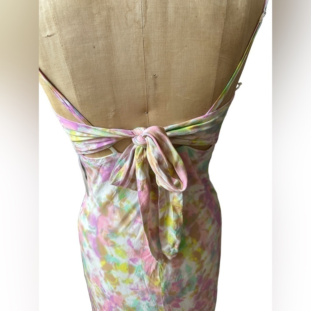 Astr the label charisma tie dye midi dress pink yellow size M - Picture 9 of 11